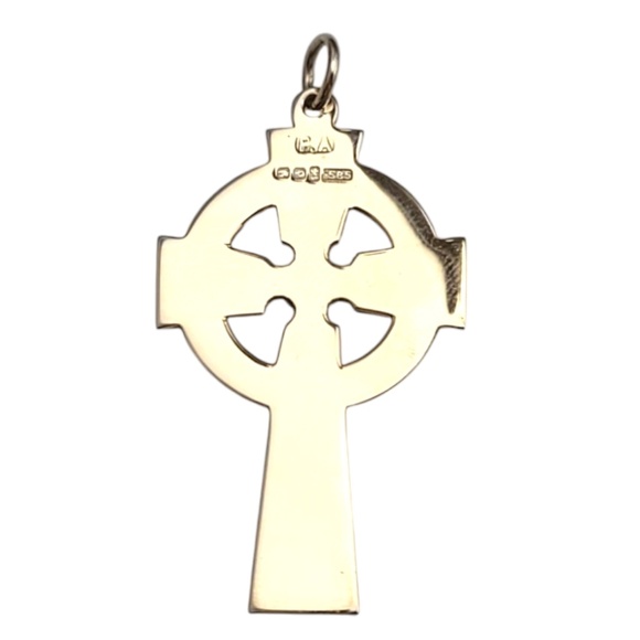 14K Yellow Gold Celtic Cross Pendant #21051 - Picture 2 of 5